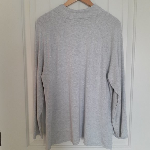 Chico's CoziSoft Button-Mock Tunic Gray Size 3/Size XL/Size 16 - Picture 2 of 10